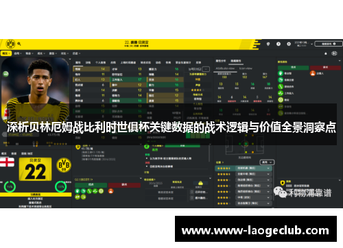 深析贝林厄姆战比利时世俱杯关键数据的战术逻辑与价值全景洞察点 深析贝林厄姆战比利时世俱杯关键数据的战术逻辑与价值全景洞察点